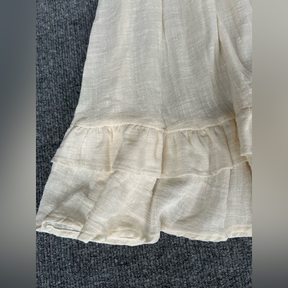 MARBLE Cream Strapless Ruffle Mini Dress - Picture 4 of 11